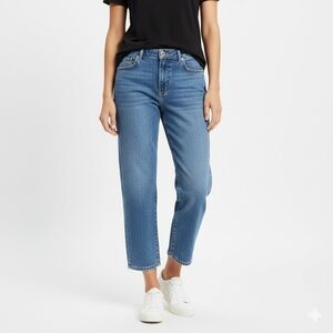 Garage Vintage Straight Cropped Jeans Womens Size 5 90s Blue Organic Cotton